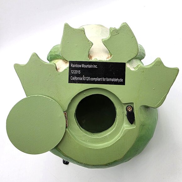 Jim Shore 2015 Outdoor Living Frog Birdhouse Resin w Chain NWT 637243 RETIRED - Picture 11 of 13